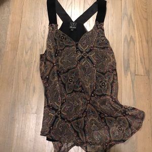 Velvet trim Ella Moss printed top